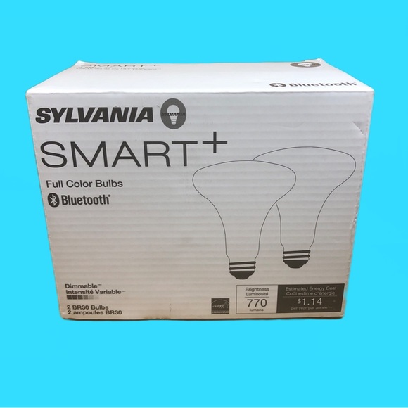 Sylvania Bluetooth Smart + Light Bulb 2 pack Full Color BR30 Led Bulb 770 Lumens - Picture 3 of 7